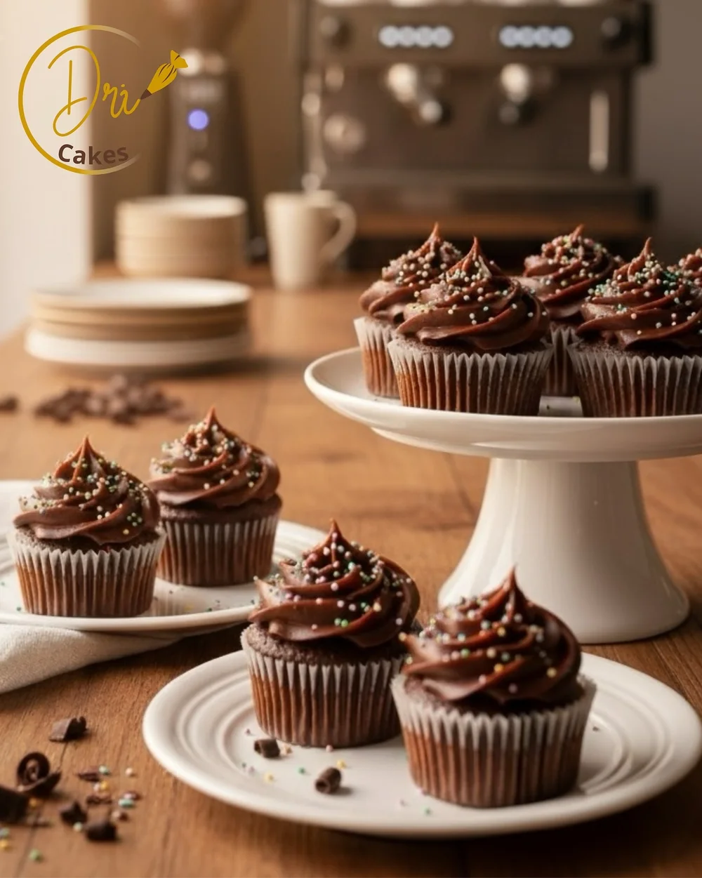 Cupcakes de chocolate artesanais
